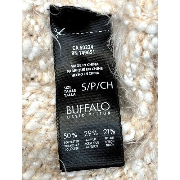 Buffalo David Bitton Comfy Chunky Fuzzy Sweater Size Small - Picture 4 of 6